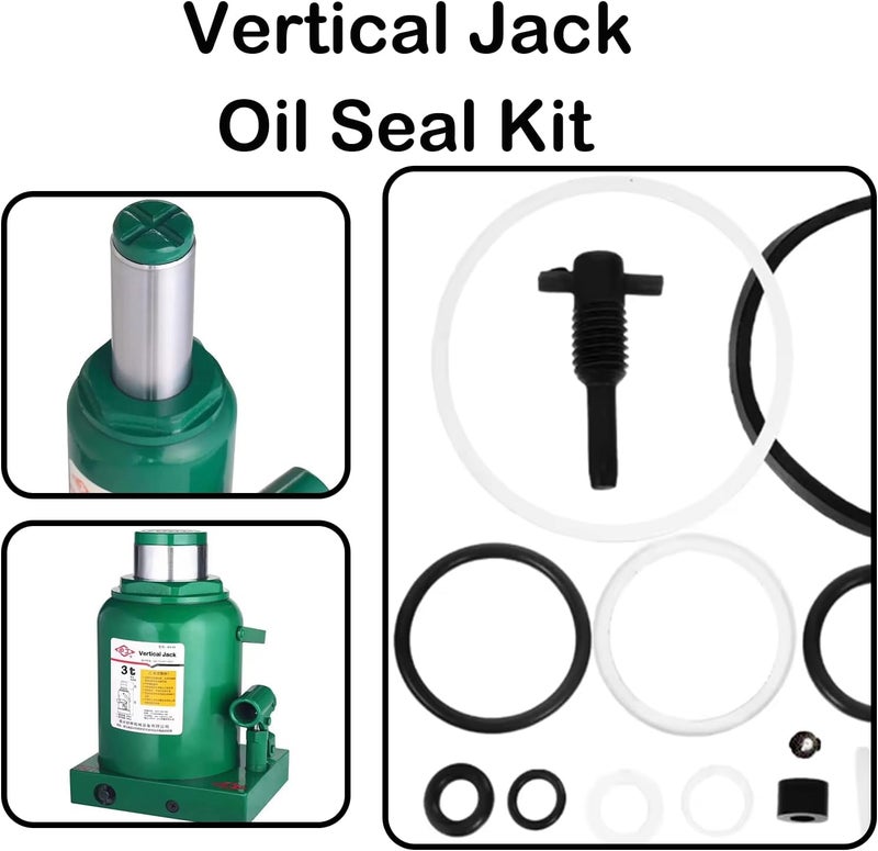 3DSKY 3 Ton Floor Jack Seal Kit Complete Repair Set, Oil Seal & O-Ring Replacement Kit for Horizontal Hydraulic Jacks - Image 2